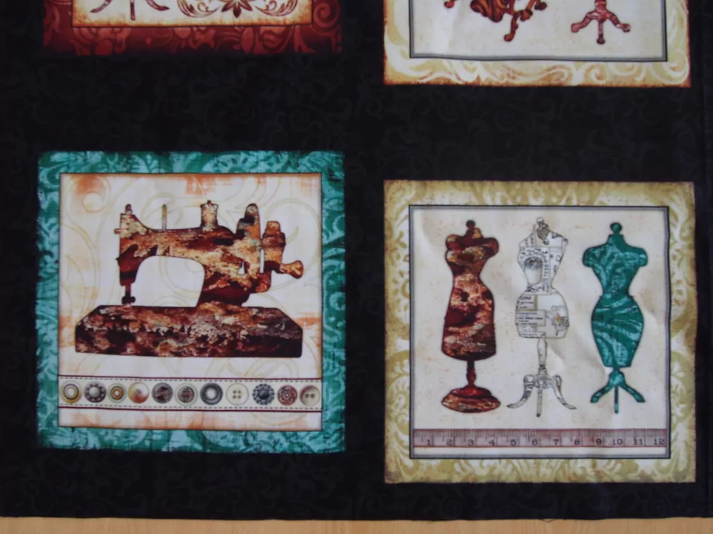 Panel s motivy šití 