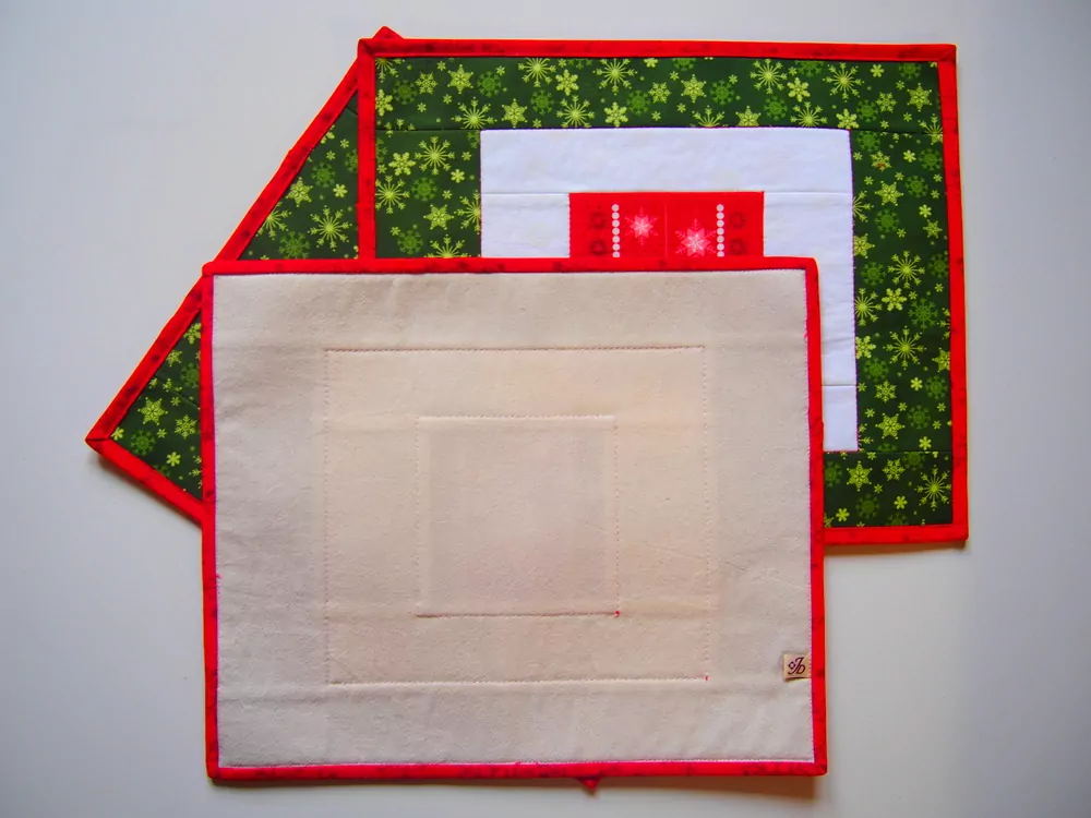 Patchworkové prostírání se sněhovou vločkou