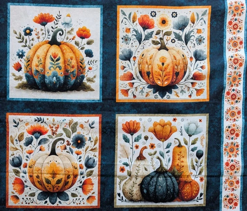 Panel na patchwork ornamentální dýně