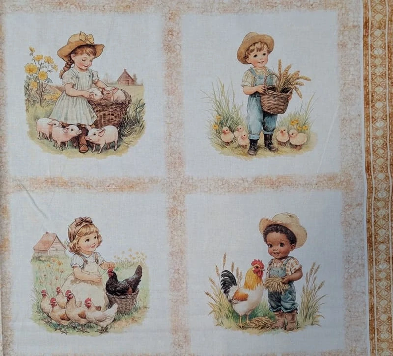 Panel na patchwork malí farmáři