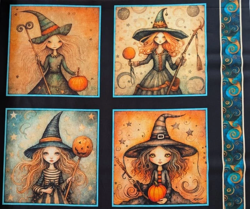 Panel na patchwork Witchypoo malé čarodějnice