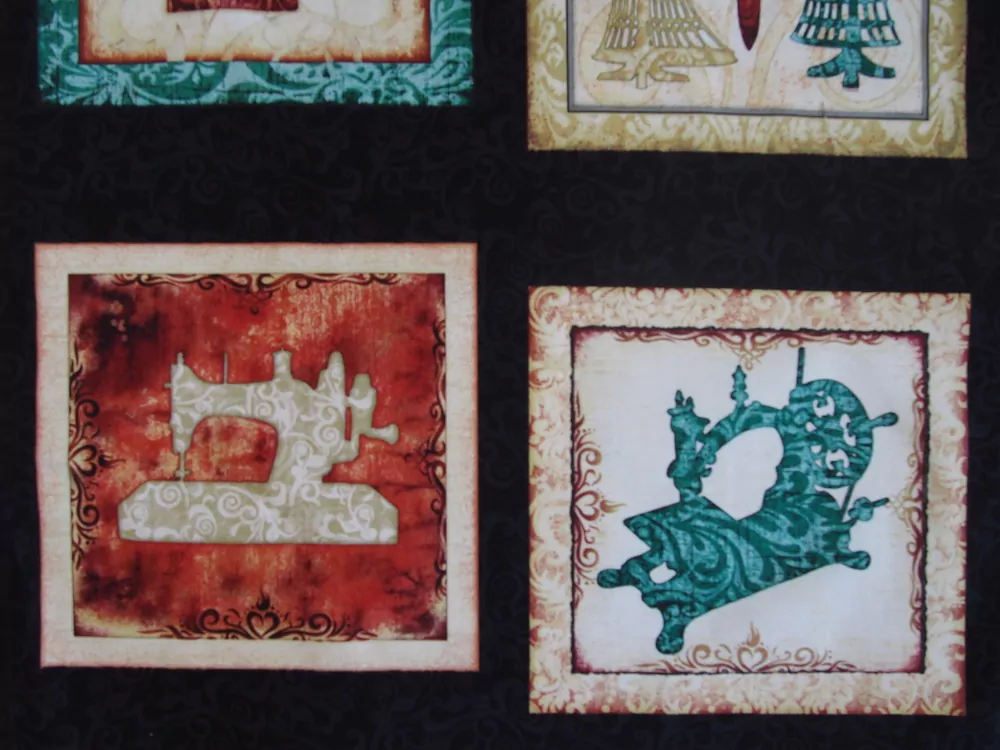 Panel s motivy šití 