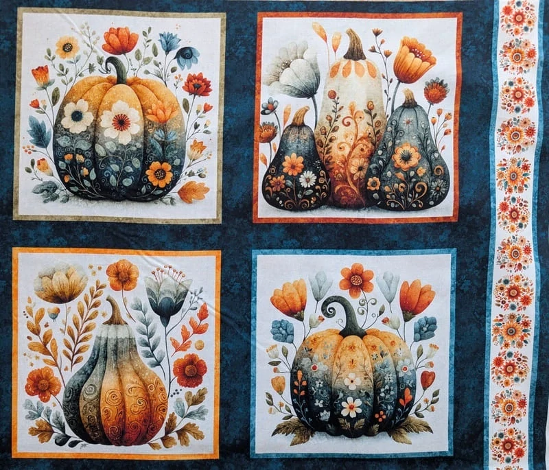 Panel na patchwork ornamentální dýně