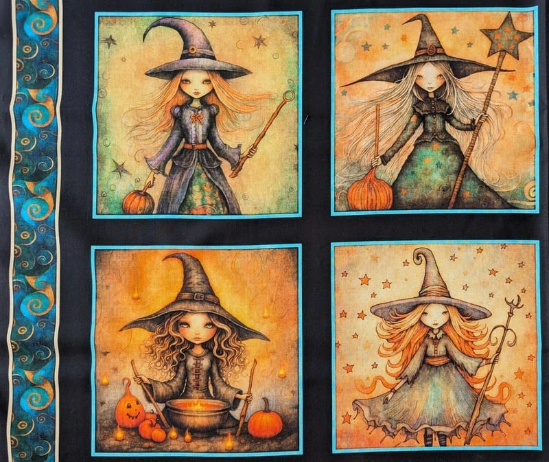 Panel na patchwork Witchypoo malé čarodějnice