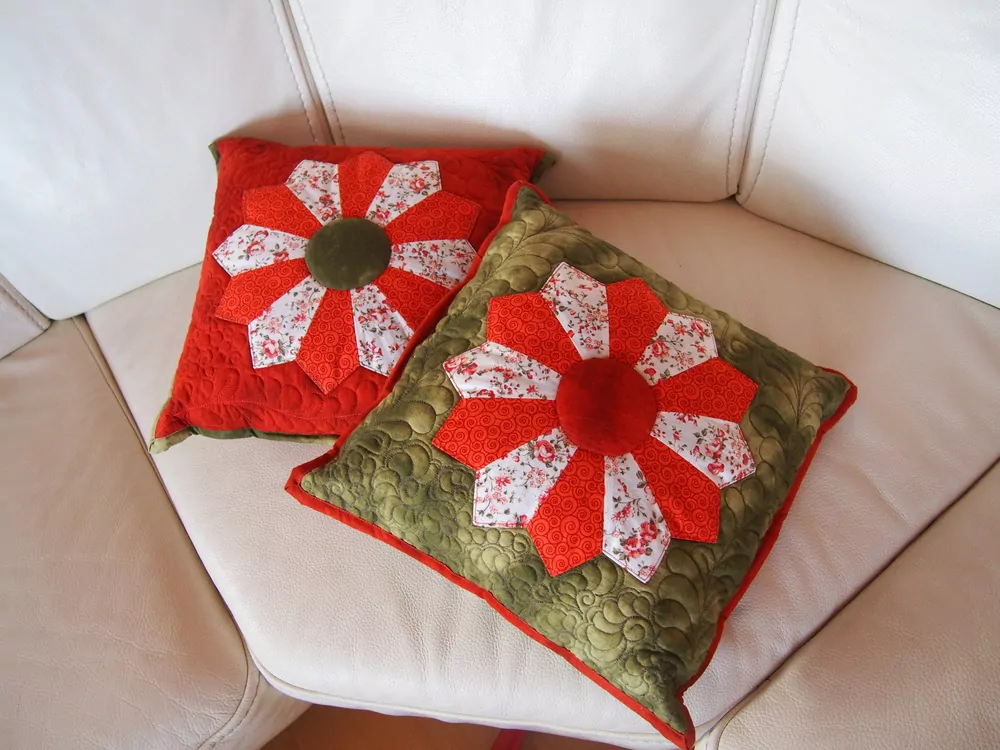 Drážďanský talíř khaki - polštář