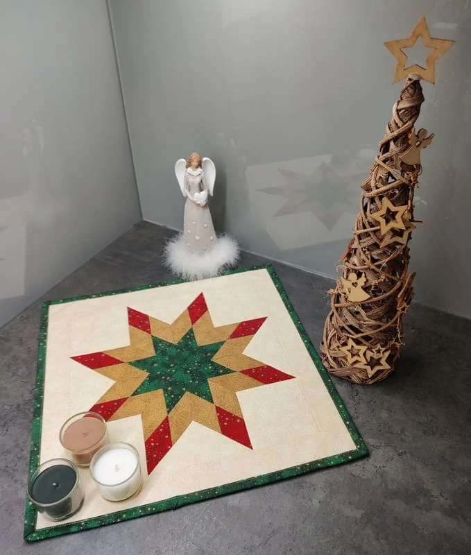 Patchworkový ubrousek Betlémská hvězda