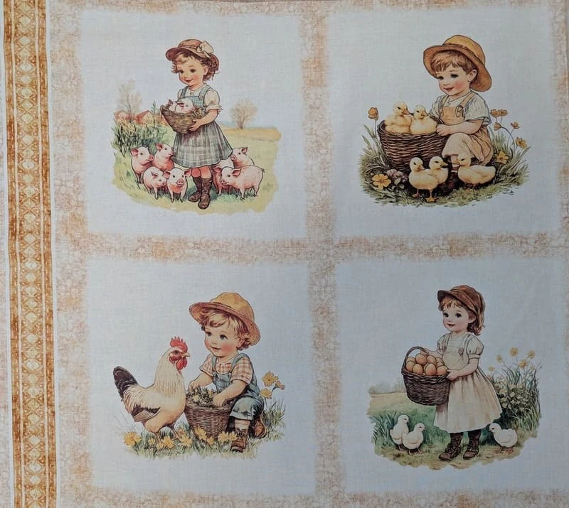 Panel na patchwork malí farmáři