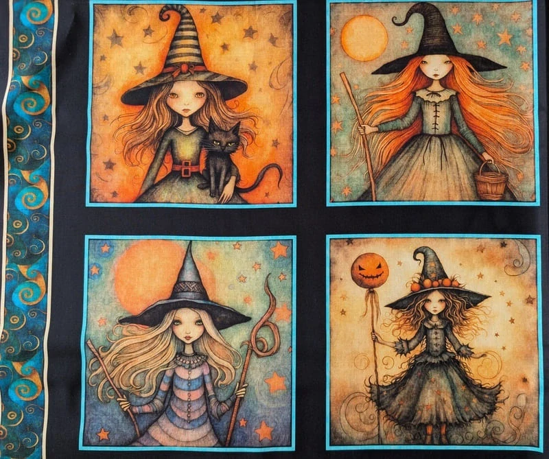 Panel na patchwork Witchypoo malé čarodějnice
