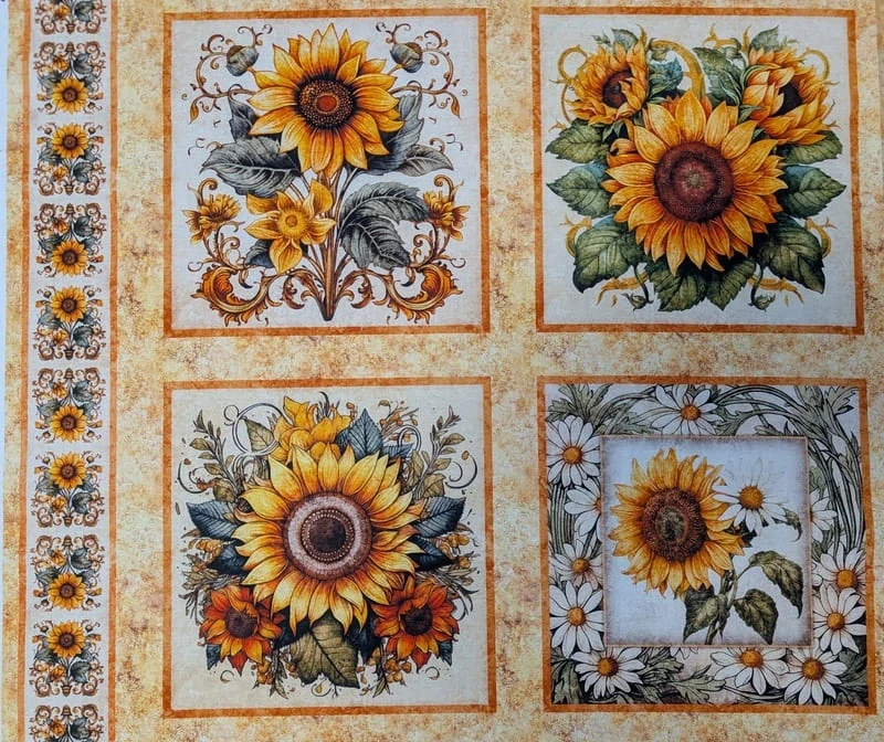 Panel na patchwork slunečnice