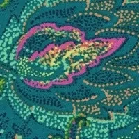 Pasley vzor s květy na tyrkysové 