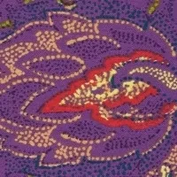 Pasley vzor s květy na fialové