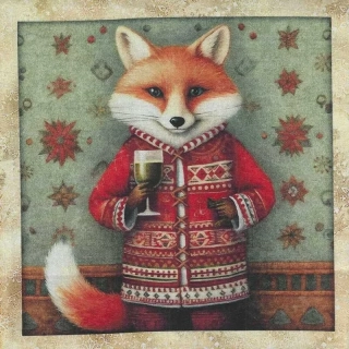 Lesní zvířátka ve vánočních svetrech