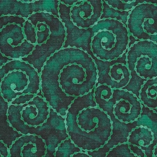 Světle zelené spirály na zelené makaté