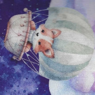 Zvířátka v létajících balónech na obláčkové modré