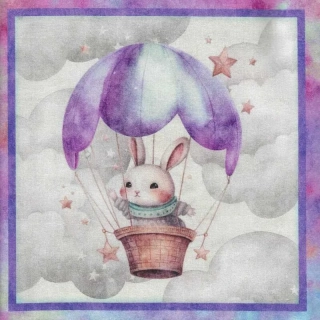 Zvířátka v létajících balónech panel