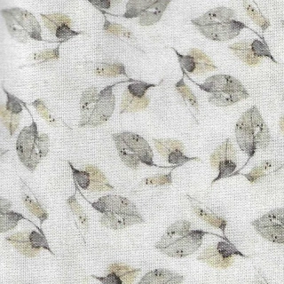 Šedobéžové lístečky na bílé