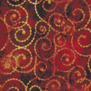 Žluté spirály na makaté oranžovohnědéé