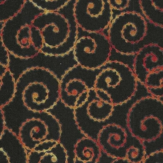 Žlutooranžové spirály na černé