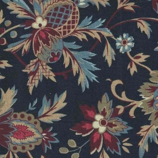 Ornamentální květinový vzor na tmavě modré