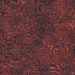 Hnědé lístečky a spirály na pekanové