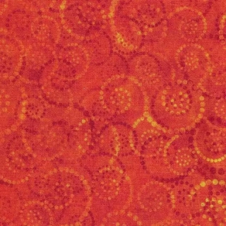 Žluté a oranžové spirály na pomerančové