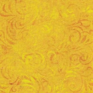 Lístečky a spirály na žluté