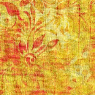 Žlutá s kytičkami tón v tónu