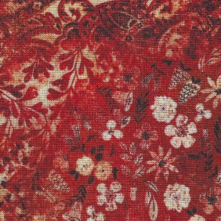 Vzorovaná látka v oranžovo rezavé