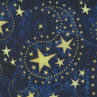 Roje žlutých hvězd na tmavě modré