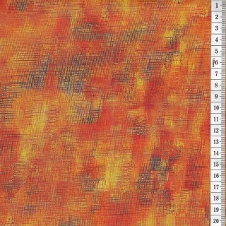 Látka na patchwork oranžová makatá protkaná