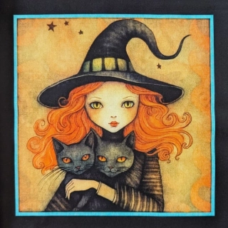 Panel na patchwork Witchypoo malé čarodějnice