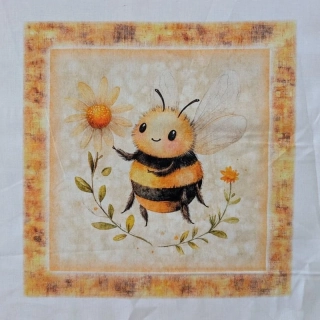 Panel na patchwork s včeličkami a úly