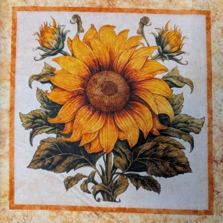 Panel na patchwork slunečnice