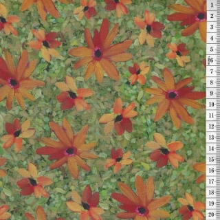 Látka na patchwork rukbecie na zelené