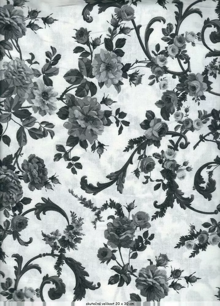 Černé růže na bílé