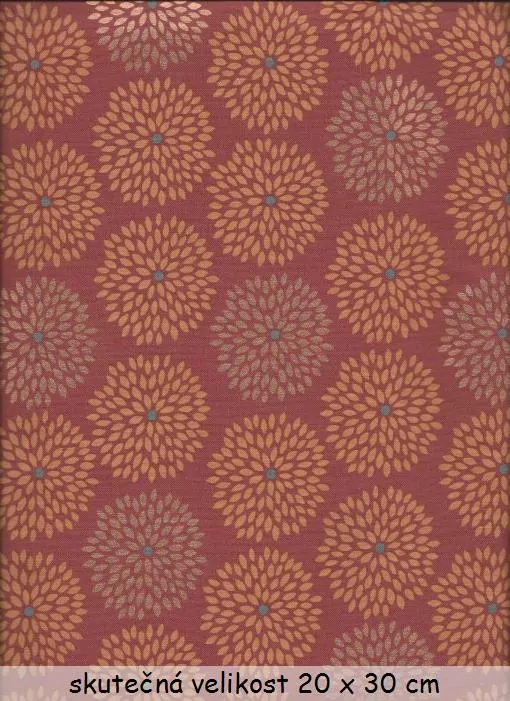 Skořicové jiřiny s bronzotiskem