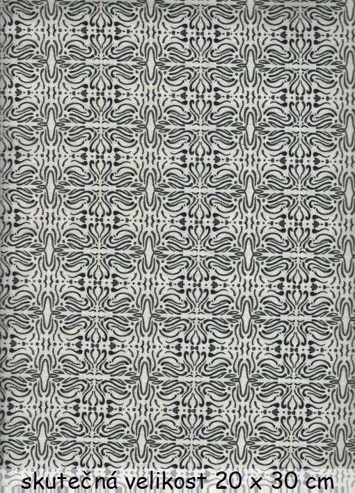 FQ Černý vzor na béžové