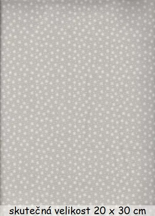 FQ Bílé vločky na béžové