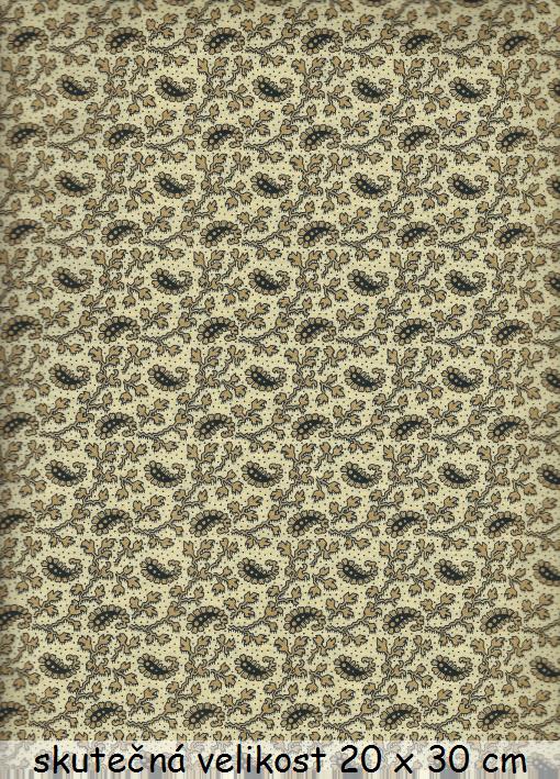 Černý pasley vzor na žluté