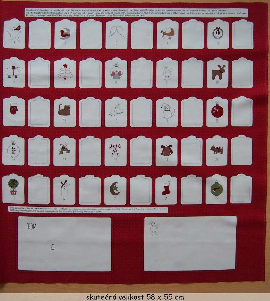 Adventní kalendář nebo jmenovky na dárky 