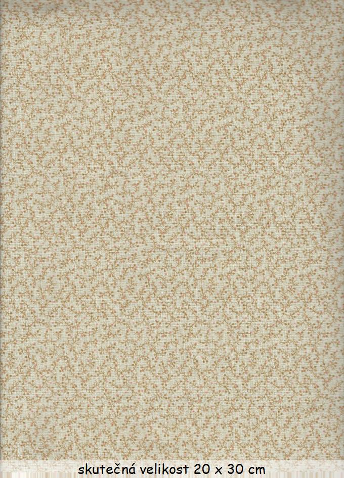 FQ Hnědé větvičky na béžové