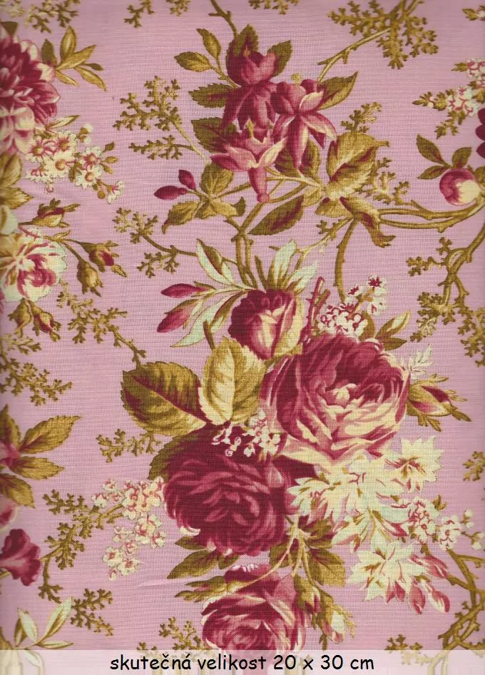 FQ Velké květy na růžové