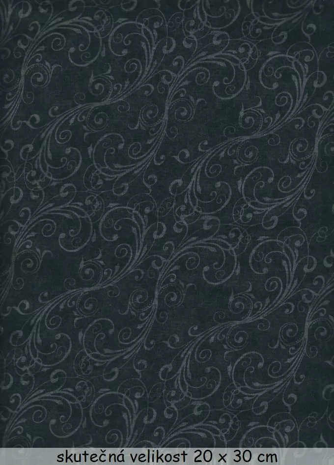 FQ Šedé arabesky na černé