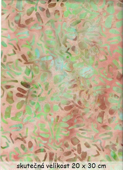 FQ Vosková batika hnědo zelená