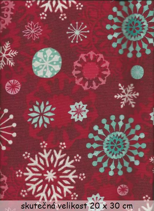 FQ Barevné vločky na červené