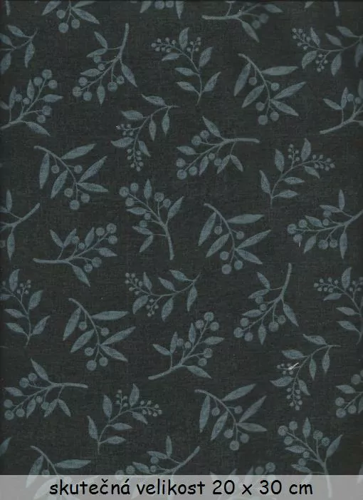 FQ Větvičky tón v tónu na černé