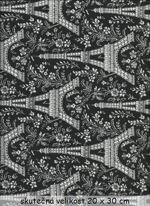 Bílé Eiffelovy věže na černé