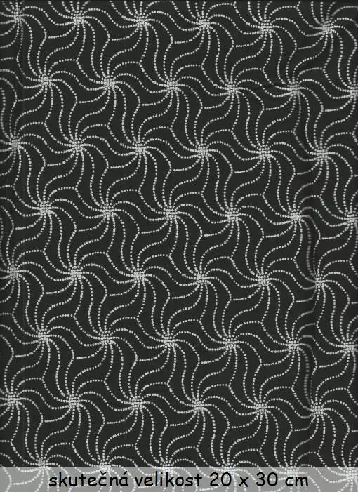 FQ Bílý plošný vzor na černé